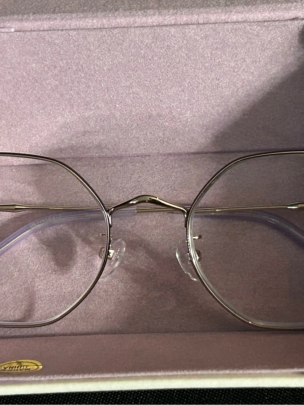 Jill Stuart Purple Eyewear Metal Frames With Case